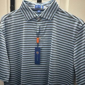 Stitch golf Damon midnight ocean men’s polo size M/L